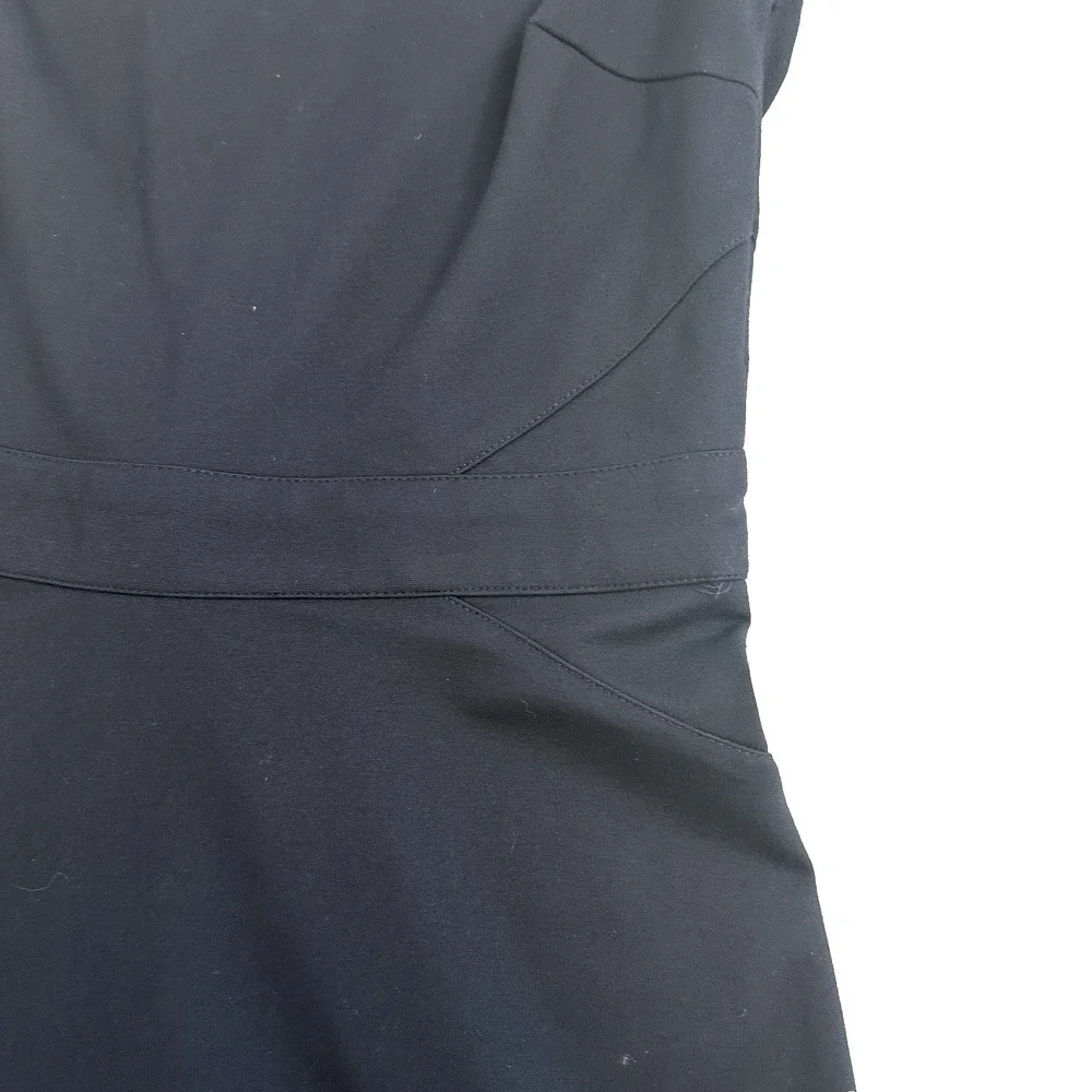 Lila Rose Women's Navy Blue Classic Sheath Dress Business Sleeveless Size 4